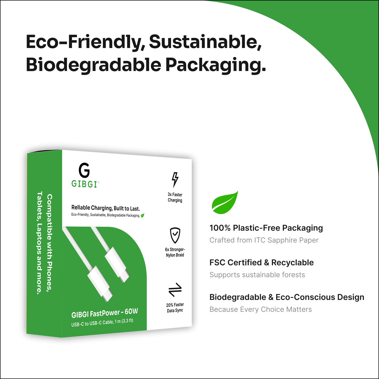 GIBGI FastPower eco-friendly biodegradable packaging